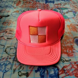 Off-White trucker hat.